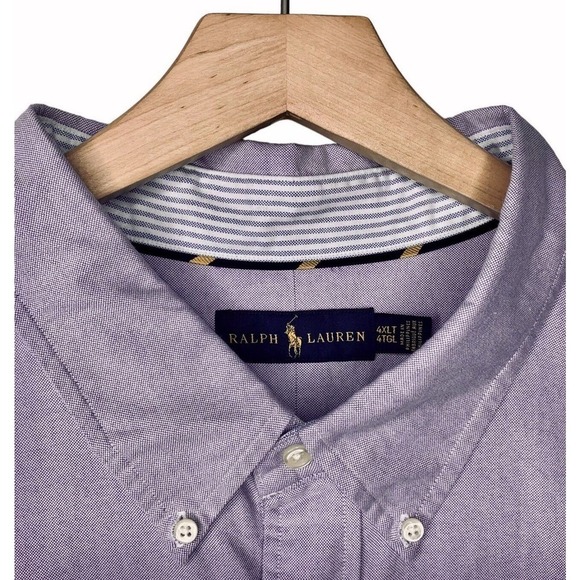 Ralph Lauren Classic Oxford Button Up Shirt Mens 4XLT Full Color Pony NWT $99 - Picture 6 of 8